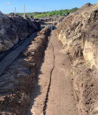 Storm water pipe installation on September 19, 2020
