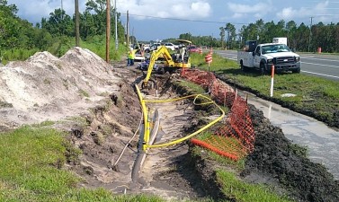 Relocating gas main line (8/2/2021 photo)