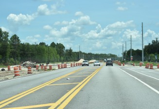 Looking south on US 41 at the Mossy Timber Blvd. intersection (7/7/2022 photo)