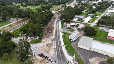 Looking south at the newly signalized intersection at River Road / Whitehouse Avenue (9-10-2025 photo)