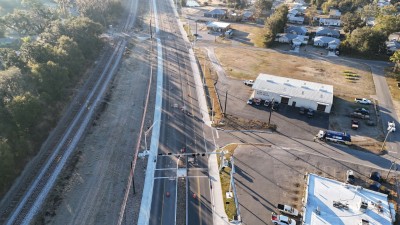 Looking south over the US 98 Bypass at Church Avenue (1-29-2026 photo)