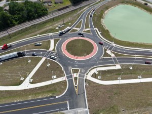 As of April 17, 2026, all lanes are open through the US 98 Bypass roundabout at Old Lakeland Highway (4-20-2026 photo)