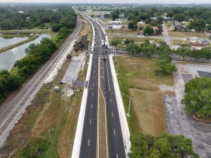 Looking south over the US 98 Bypass toward the Meridian Ave intersection (4-30-2026 photo)