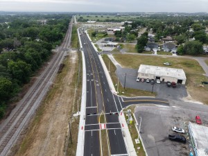Looking south at the signalized pedestrian crossing just north of Church Avenue (4-30-2026 photo)