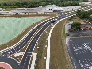 Looking southwest over the US 98 Bypass from the roundabout to west of Dick Jarrett Way (4-30-2026 photo)