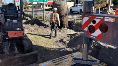 Crews replace water main along US 19 (January 2026 photo)
