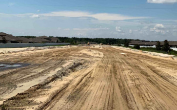Ayers Road Extension (CR 576): new roadway construction near Petal Mist Lane - June 2020