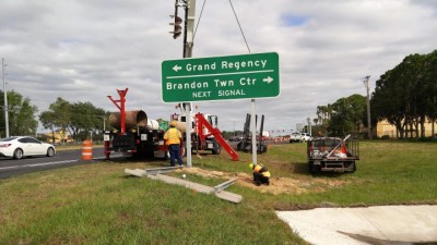 SR 60 (Adamo Drive) Reconstruction Project - Sign Installation Work 