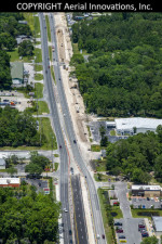 Road base is being built on the east side of the US 19 corridor in the northern zone of the widening project (May 2019 photo).