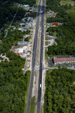 Looking north at construction in median of the US 19 corridor near Green Acres Street. (July 7, 2020 photo)