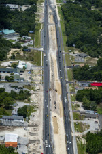 Median and drainage construction on US 19, just north of Green Acres Street (August 10, 2020 photo)