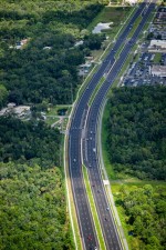 Looking northwest over US 19 from W White Dogwood Drive to W Atlas Drive (9-5-2025 photo)