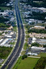 Looking northwest over US 19 from south of Godfrey Lane to north of W Fort Island Trail (9-5-2025 photo)