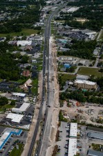 Looking northwest over US 19 at the north end of the widening project (9/7/2022 photo)