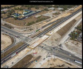 Northbound I-75 bridge construction over SR 50 - January 2018