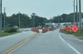 Work is winding down on the east end of the SR 54 project, east of the Morris Bridge Rd / Eiland Blvd intersection (8/24/2023 photo)