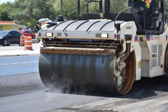 Paving on SR 54, just west of Eiland Blvd. (4/12/2022 photo)