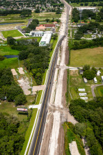 Looking east at SR 54 widening. Lado Drive is near the top of the photo. (July 15, 2020 photo)