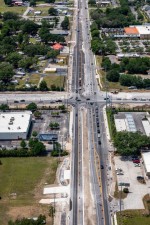 Looking west over SR 54 at the Morris Bridge Rd. / Eiland Blvd. intersection (4-17-2023 photo)