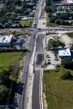 Looking west over SR 54 at the Morris Bridge Road / Eiland Blvd. intersection (11/15/2021 photo)