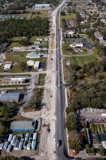 Looking west at widening on the south side of SR 54, west of Eiland Blvd. / Morris Bridge Road (2-16-2023 photo)