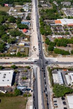 Looking west over SR 54 at the Eiland Blvd. / Morris Bridge Rd. intersection (3-16-2023 photo)