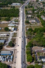 Looking west at widening on the south side of SR 54, west of Eiland Blvd. / Morris Bridge Road (3-16-2023 photo)