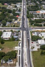 Looking west over SR 54 at the Morris Bridge Rd. / Eiland Blvd. intersection (5-16-2023 photo)