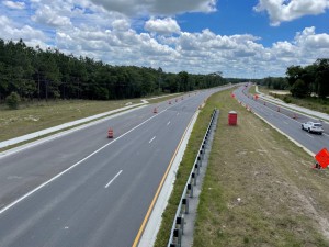 Looking east on SR 50 from the Withlacoochee State Trail overpass bridge (5/13/2022 photo)