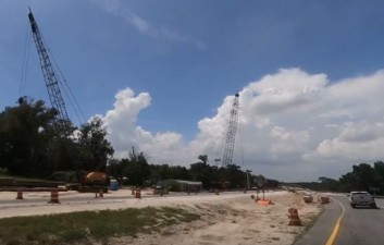 Bridge widening at the Withlacoochee River (8/17/2021 photo)