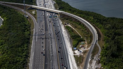 Aerial View I-275 Showing Construction of Shares Use Path Pinellas County (December 2025 photo)