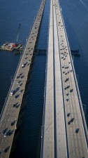 Image of Howard Frankland Bridge showing final bridge demolition work (Photo March 2026)
