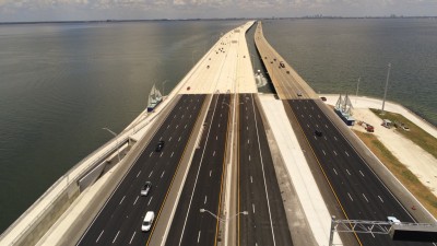 Image of Howard Frankland Bridge looking northbound towards Tampa (Photo May 2026)
