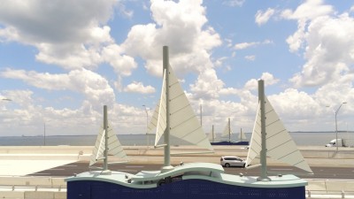 Image of Howard Frankland Bridge aesthetics features along the shared-use path (Photo May 2026)