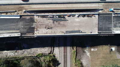 Bridge construction over railroad tracks (2/3/20 photo)