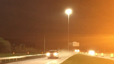 Drivers use the new exit ramp to the Selmon Expressway in the early morning on Tuesday, January 28, 2020.