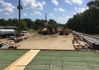 Constructing embankment for new bridge approach May 2018
