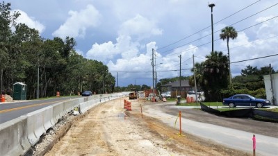Preparing roadway for paving (entrance to Marguerita Grill) August 2018