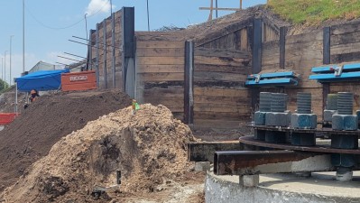 I-275 Soil Anchors & Lagging Wall Installation Looking South May 2022