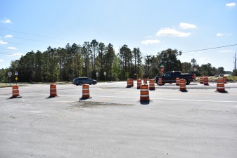 Looking southeast at the intersection of Overpass and Boyette roads (2/21/2022 photo)