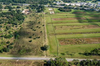Clearing has begun for the extension of Blair Drive to connect to Old Pasco Road at the bottom of the photo (November 16, 2020 photo)