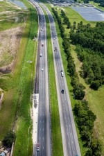 Looking north over I-75 south of Overpass Road (7/18/2022 photo)