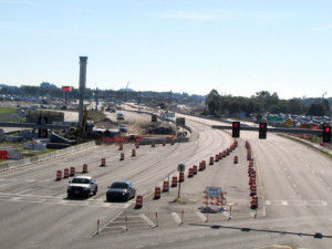 Realigning Roosevelt Boulevard near St. Pete-Clearwater Airport in preparation for construction of the Gateway Expressway in the median of the corridor