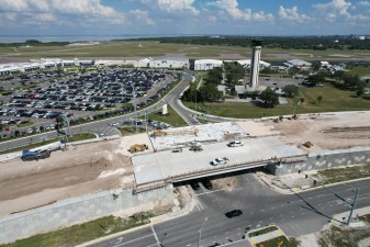 Looking east at construction of the new SR 686A toll road at Terminal Blvd. (10/28/2022 photo)