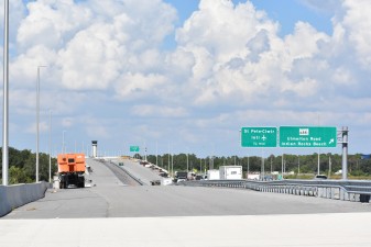 Looking north towards St. Pete-Clearwater International Airport on what will be SR 686A (10/28/2022 photo)
