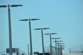 Shorter street lighting along new SR 686A near St. Pete-Clearwater International Airport (3-22-2023 photo)