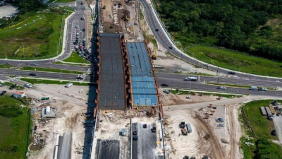 Gateway Expressway Project looking north at new bridge at Roosevelt Blvd and Ulmerton Rd July 2020