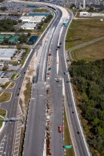 Looking north over new SR 686A in the median of Roosevelt Blvd. (1/16/2023 photo)