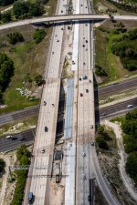 Looking south at bridge widening for I-275 express lanes over Gandy Blvd. (6-14-2023 photo)