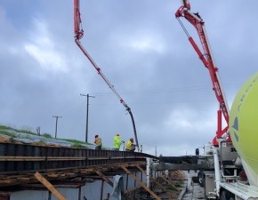 Placing concrete for bulkhead (7/2/2021 photo)